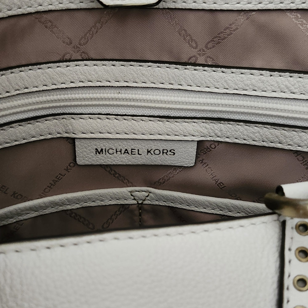 Michael Kors White Leather Tote Bag (Gently Used) - Picture 6 of 6